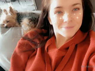 theemilylynne sexy girl in glasses coolly playing pranks with a sex toy