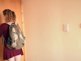 LittleTabby beautiful female in stockings with a toy spends time unforgettably