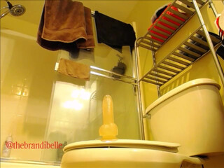 Brandi Belle  black-haired beauty communicates in fries