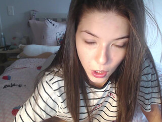 christine_horny Incendiary lady relishly masturbates both holes