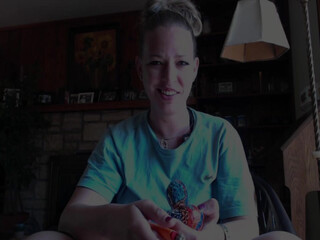 Eve Batelle busty doll and her blue friend