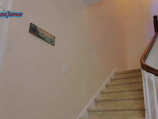 TsRiannaJames appetizing mare jerking her pussy with a phallus