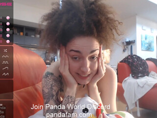 pandaworldcb babe in stockings fingering sex toy