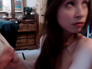 konradandsasha busty young lady caresses shaved cunt