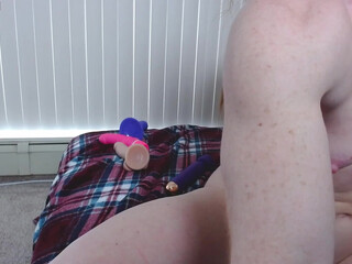 fit_little_redhead busty slut fucking vagina with phallus