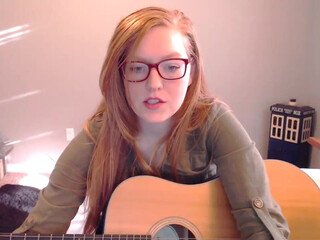 ginger_soulz full breasted girl caresses shaved cunt