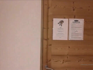 Emily Balfour cute blonde girl got herself a finger on the couch