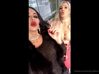 Emily Balfour blonde slut caresses sex lips