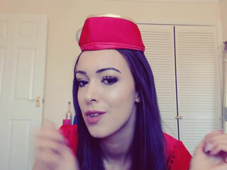 laurenlouise Chick in stockings Nastya caresses pussy lips