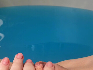 Nadialove hot bitch caresses shaved cunt