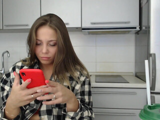 candymini busty blonde gently masturbates cunt