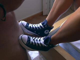 yummycouple charming female having fun with her friend