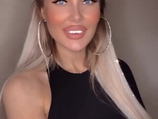 Milana aka milanasw onlyfans blonde with tattoo caresses huge boobs