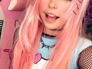 Belle Delphine onlyfans put two fingers into her anus