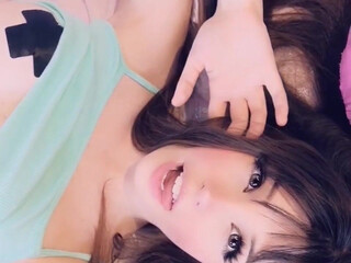 Belle Delphine onlyfans charming babe poses nude in front of the webcam