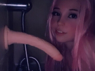 Belle Delphine onlyfans busty slut gently wrestles pussy