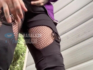 Sara Salazar onlyfans babe in stockings fucks ass