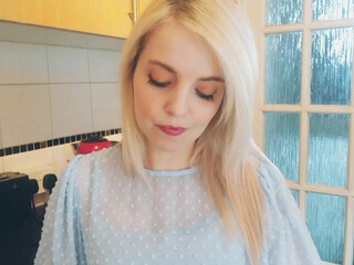 BelleBlake cute little doll caresses big boobs