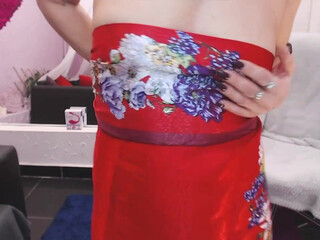 amelyblondy the shrewd slut masturbates pussy with a phallus