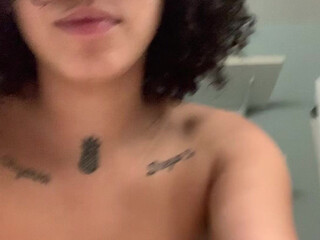 mariaaskyy blonde takes off her stockings and daubs