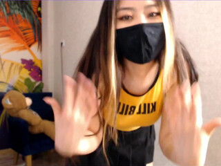 mikishine beautiful female strips and jerks off