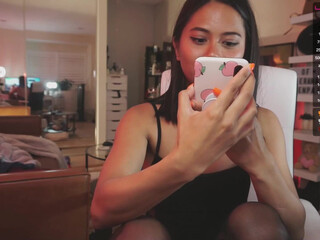 moansinahegao gorgeous chick licks phallus and pulls pussy