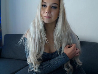 pervyblonde naughty female caresses shaved cunt