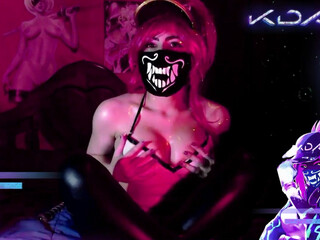 Black Kitsune onlyfans  excellent skin in glasses sucks dildo