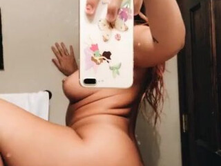 emjayplays onlyfans  busty maiden posing in stockings