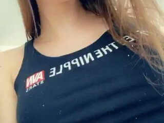 Korra Del Rio beautiful female strips and jerks off