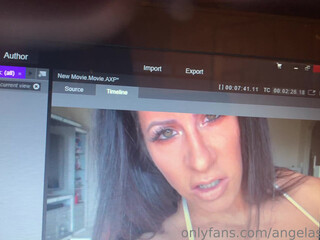 angelasalvagno hot chick caresses big ass