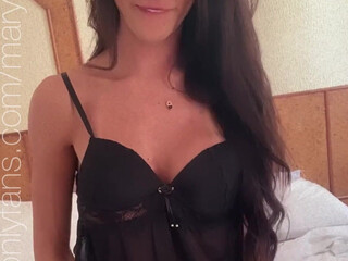Mary onlyfans dark haired bitch gently pulls pussy