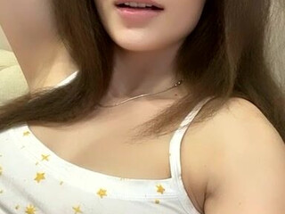 Sweet onlyfans busty brunette caresses shaved vagina