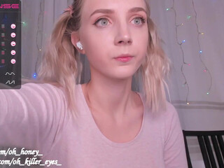 oh_honey_ skinny nipple pulls pussy with fingers