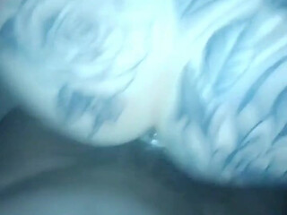 Luna Love writes pen on boobs and ass