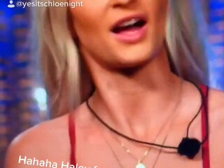 Chloe Night  shines pussy and caresses big tits