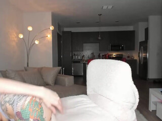 AngieFae hot babe fucks herself with glass dildo