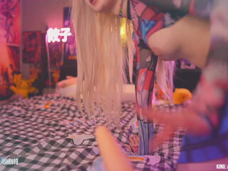 blondelashes coquette shows shaved holes