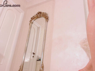 Caylin OnlyFans Olesya in a chair demonstrates a rich pussy masturbation