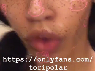 toripolar the naughty dolly jerks off her pussy with a phallus