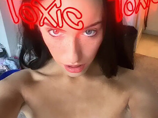 babybeepers jumps on a toy and cums