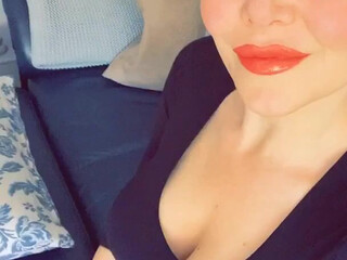 catrice with dildo relaxes her shaved vagina