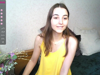 katya1337 beauty caresses her tits and pussy