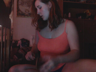 sabochka888 the charming bitch fucks both holes