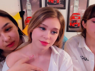 scarlepastery graceful female admires beautiful tits