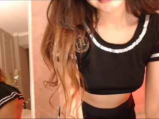 aimeclarks sexy chick masturbates shaved pussy