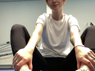 Young Goddes onlyfans cute lady gently massages pussy