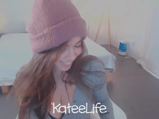 Katee Owen aka KateeLife onlyfans busty chick caresses shaved pussy