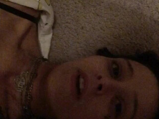 GothJock onlyfans busty  girl  fingering her pussy with a vibrator