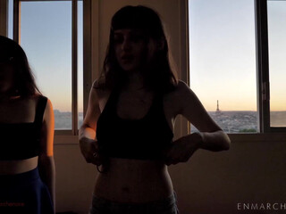 enmarchenoire Russian goddess posing in blue panties